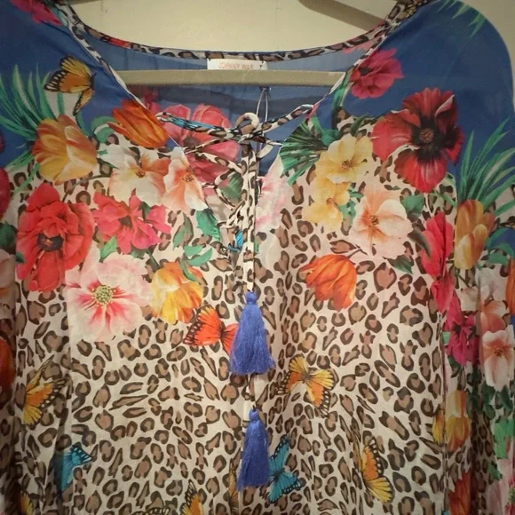 NWT Johnny Was Sz 2X Bella Lace-up Maxi Kaftan - Picture 6 of 10